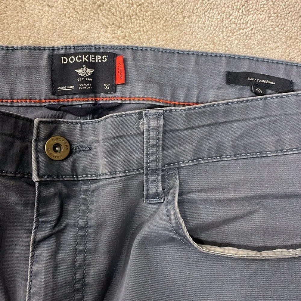 GUC Dockers grey slim fit 5 pocket twill pants